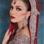 آرایش صورت هندی,مدل آرایش صورت هندی,آرایش صورت عروس هندی