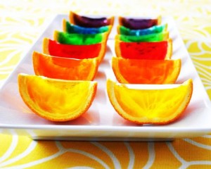 طرز تهیه پرتقال ژله ای در رنگهای مختلف