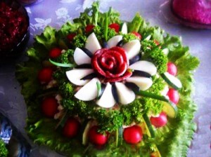 تزیین سبزی خوردن,تزیین سبزی,تزیین بشقاب سبزیجات